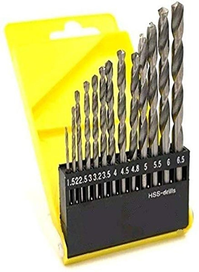 Inditrust High Speed Steel 13 Pcs Of Hss Bit Set For Drilling Wood, Steel, Plastic And Wall 1.5-6.5 Mm, Straight - Image 1